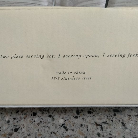 2-Pc. Discont'd Polished 18/8 Stainless FIDDLEHEAD Serving Set - Picture 4 of 5